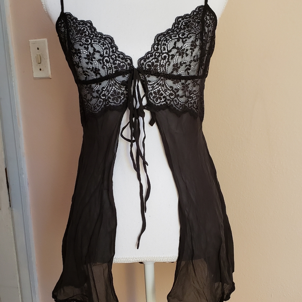 Victoria's secret black lace babydoll sheer dress. - Picture 8 of 8